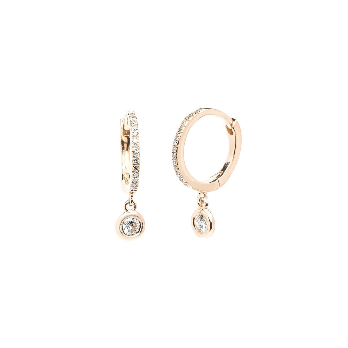 0.30cttw Star Drop Lever Back Earrings